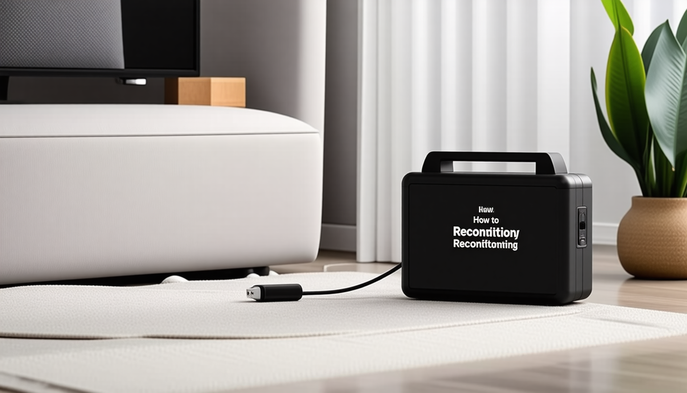 A tidy modern home with a clean backup-power setup for how to recondition batteries
